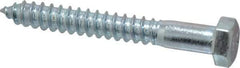 Value Collection - 1/2" Screw, 4" Length Under Head, Steel, Hex Head Lag Screw - Zinc Plated, Grade 2 - Americas Industrial Supply