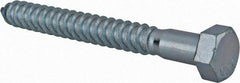 Value Collection - 1/2" Screw, 4-1/2" Length Under Head, Steel, Hex Head Lag Screw - Zinc Plated, Grade 2 - Americas Industrial Supply