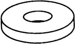 Value Collection - 3" Screw, Grade 2 Steel USS Flat Washer - 3.115" ID x 5.565" OD, 0.327" Thick, Galvanized Finish - Americas Industrial Supply