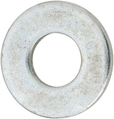Value Collection - #10 Screw, Steel USS Flat Washer - 3/16" ID x 9/16" OD, 0.0469" Thick, Zinc-Plated Finish - Americas Industrial Supply