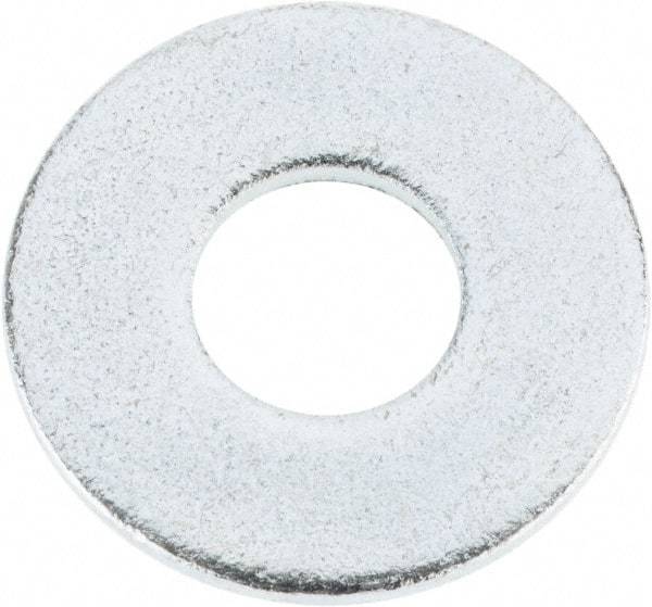 Value Collection - 1/2" Screw, Steel USS Flat Washer - 9/16" ID x 1-3/8" OD, 0.1094" Thick, Zinc-Plated Finish - Americas Industrial Supply