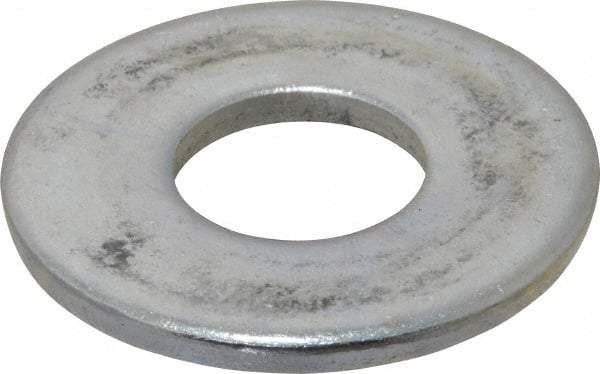 Value Collection - 7/8" Screw, Steel USS Flat Washer - 15/16" ID x 2-1/4" OD, 0.1719" Thick, Zinc-Plated Finish - Americas Industrial Supply