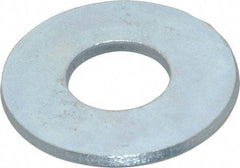 Value Collection - 1" Screw, Steel USS Flat Washer - 1-1/16" ID x 2-1/2" OD, 0.1719" Thick, Zinc-Plated Finish - Americas Industrial Supply