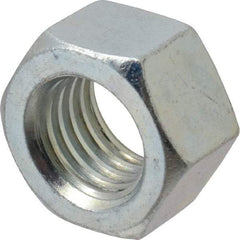 Value Collection - 3/4-10 UNC Steel Right Hand Hex Nut - 1-1/8" Across Flats, 0.6406" High, Zinc-Plated Finish - Americas Industrial Supply