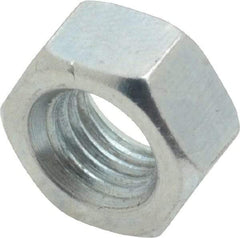 Value Collection - 5/16-24 UNF Steel Right Hand Hex Nut - 1/2" Across Flats, 0.2656" High, Zinc-Plated Finish - Americas Industrial Supply