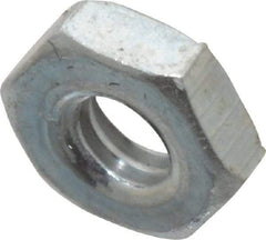 Value Collection - #3-48 UNC Steel Right Hand Machine Screw Hex Nut - 3/16" Across Flats, 1/16" High, Zinc Clear Finish - Americas Industrial Supply