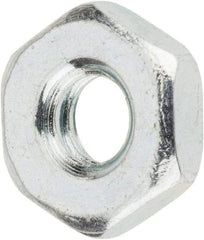 Value Collection - #10-24 UNC Steel Right Hand Machine Screw Hex Nut - 3/8" Across Flats, 1/8" High, Zinc-Plated Finish - Americas Industrial Supply