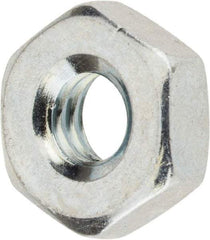 Value Collection - #12-24 UNC Steel Right Hand Machine Screw Hex Nut - 7/16" Across Flats, 5/32" High, Zinc-Plated Finish - Americas Industrial Supply