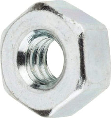 Value Collection - 1/4-20 UNC Steel Right Hand Heavy Hex Nut - 1/2" Across Flats, 0.2344" High, Zinc-Plated Finish - Americas Industrial Supply