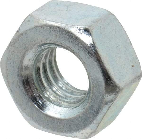 Value Collection - 5/16-18 UNC Steel Right Hand Heavy Hex Nut - 9/16" Across Flats, 0.2969" High, Zinc-Plated Finish - Americas Industrial Supply