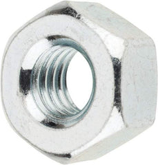 Value Collection - 3/8-16 UNC Steel Right Hand Heavy Hex Nut - 11/16" Across Flats, 0.3594" High, Zinc-Plated Finish - Americas Industrial Supply