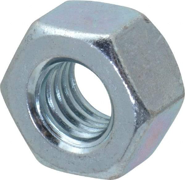 Value Collection - 7/16-14 UNC Steel Right Hand Heavy Hex Nut - 3/4" Across Flats, 0.4219" High, Zinc-Plated Finish - Americas Industrial Supply