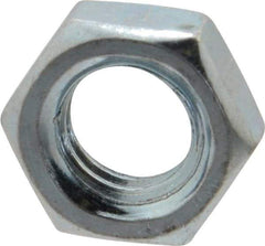 Value Collection - 3/8-16 UNC Steel Right Hand Hex Jam Nut - 9/16" Across Flats, 0.2188" High, Zinc-Plated Finish - Americas Industrial Supply