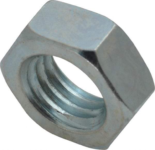 Value Collection - 5/8-11 UNC Steel Right Hand Hex Jam Nut - 15/16" Across Flats, 3/8" High, Zinc-Plated Finish - Americas Industrial Supply