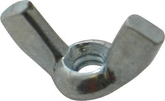 Value Collection - #6-32 UNC, Zinc Plated, Steel Standard Wing Nut - 0.72" Wing Span, 0.41" Wing Span - Americas Industrial Supply
