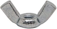 Value Collection - #8-32 UNC, Zinc Plated, Steel Standard Wing Nut - 0.91" Wing Span, 0.47" Wing Span - Americas Industrial Supply