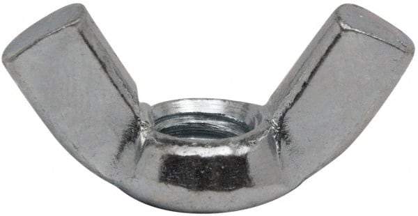 Value Collection - 5/16-18 UNC, Zinc Plated, Steel Standard Wing Nut - 1-1/4" Wing Span, 0.66" Wing Span - Americas Industrial Supply