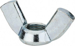 Value Collection - 5/16-24 UNF, Zinc Plated, Steel Standard Wing Nut - 1-1/4" Wing Span, 0.66" Wing Span - Americas Industrial Supply