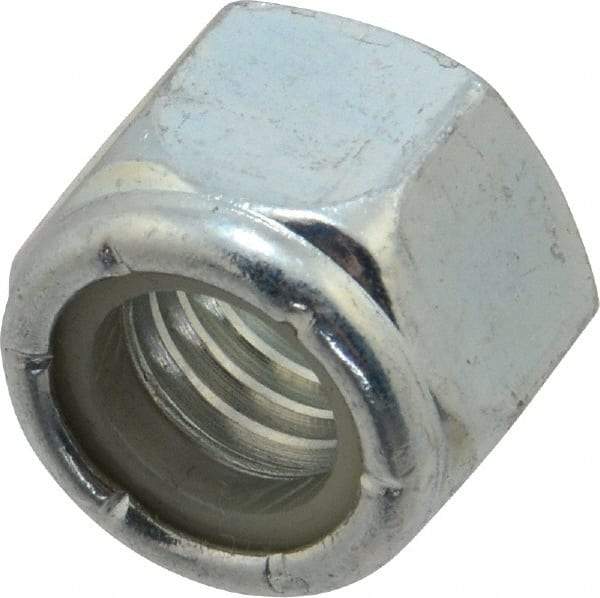 Value Collection - 1/2-13 UNC Grade 2 Hex Lock Nut with Nylon Insert - 3/4" Width Across Flats, 39/64" High, Zinc-Plated Finish - Americas Industrial Supply