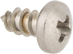 Value Collection - #4 Pan Head Phillips Sheet Metal Screw - Stainless Steel, 1/4" Length Under Head, Grade 18-8 - Americas Industrial Supply