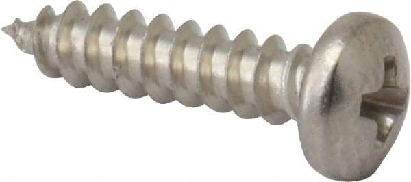 Value Collection - #4 Pan Head Phillips Sheet Metal Screw - Stainless Steel, 1/2" Length Under Head, Grade 18-8 - Americas Industrial Supply
