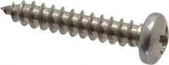 Value Collection - #4 Pan Head Phillips Sheet Metal Screw - Stainless Steel, 5/8" Length Under Head, Grade 18-8 - Americas Industrial Supply