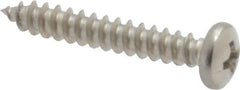 Value Collection - #4 Pan Head Phillips Sheet Metal Screw - Stainless Steel, 3/4" Length Under Head, Grade 18-8 - Americas Industrial Supply