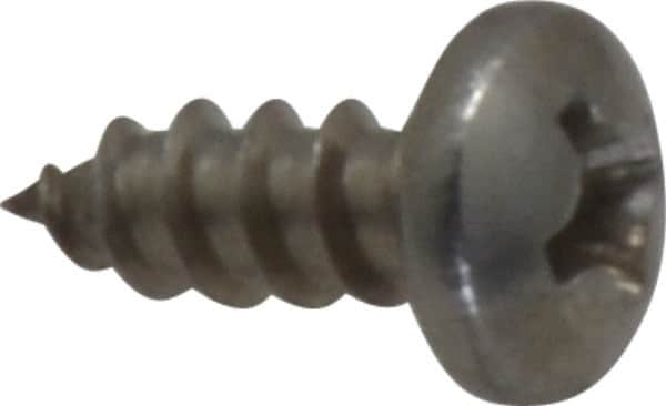 Value Collection - #6 Pan Head Phillips Sheet Metal Screw - Stainless Steel, 3/8" Length Under Head, Grade 18-8 - Americas Industrial Supply
