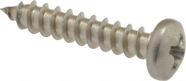 Value Collection - #6 Pan Head Phillips Sheet Metal Screw - Stainless Steel, 3/4" Length Under Head, Grade 18-8 - Americas Industrial Supply
