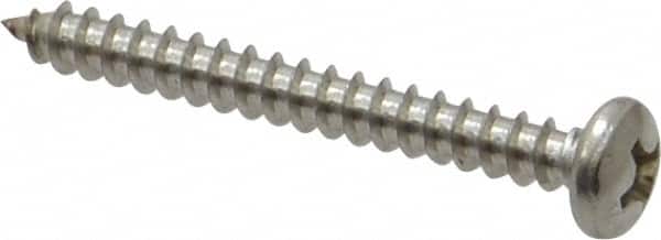 Value Collection - #6 Pan Head Phillips Sheet Metal Screw - Stainless Steel, 1-1/4" Length Under Head, Grade 18-8 - Americas Industrial Supply