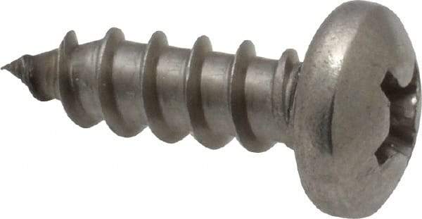 Value Collection - #8 Pan Head Phillips Sheet Metal Screw - Stainless Steel, 1/2" Length Under Head, Grade 18-8 - Americas Industrial Supply