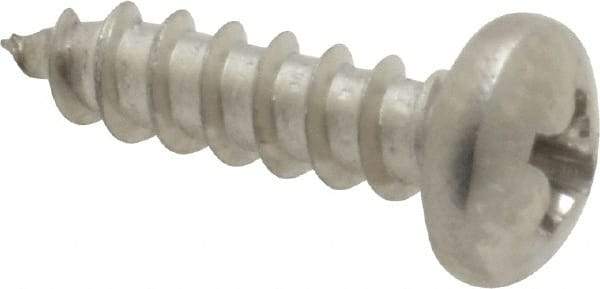 Value Collection - #8 Pan Head Phillips Sheet Metal Screw - Stainless Steel, 5/8" Length Under Head, Grade 18-8 - Americas Industrial Supply