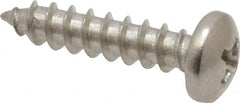 Value Collection - #8 Pan Head Phillips Sheet Metal Screw - Stainless Steel, 3/4" Length Under Head, Grade 18-8 - Americas Industrial Supply