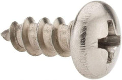 Value Collection - #10 Pan Head Phillips Sheet Metal Screw - Stainless Steel, 1/2" Length Under Head, Grade 18-8 - Americas Industrial Supply