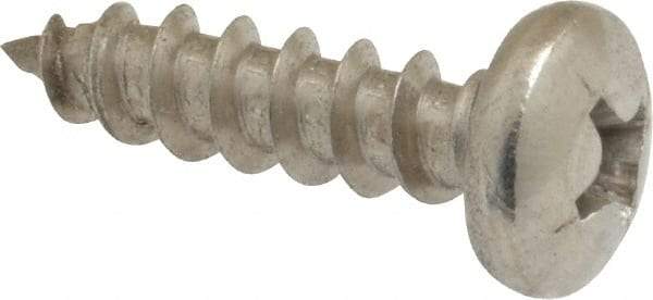 Value Collection - #10 Pan Head Phillips Sheet Metal Screw - Stainless Steel, 3/4" Length Under Head, Grade 18-8 - Americas Industrial Supply