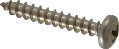 Value Collection - #10 Pan Head Phillips Sheet Metal Screw - Stainless Steel, 1-1/4" Length Under Head, Grade 18-8 - Americas Industrial Supply