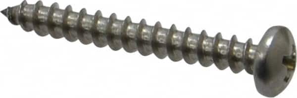 Value Collection - #10 Pan Head Phillips Sheet Metal Screw - Stainless Steel, 1-1/2" Length Under Head, Grade 18-8 - Americas Industrial Supply