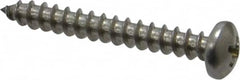 Value Collection - #10 Pan Head Phillips Sheet Metal Screw - Stainless Steel, 1-1/2" Length Under Head, Grade 18-8 - Americas Industrial Supply
