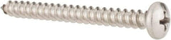 Value Collection - #10 Pan Head Phillips Sheet Metal Screw - Stainless Steel, 2" Length Under Head, Grade 18-8 - Americas Industrial Supply