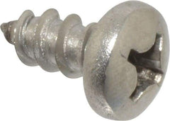 Value Collection - #12 Pan Head Phillips Sheet Metal Screw - Stainless Steel, 1/2" Length Under Head, Grade 18-8 - Americas Industrial Supply