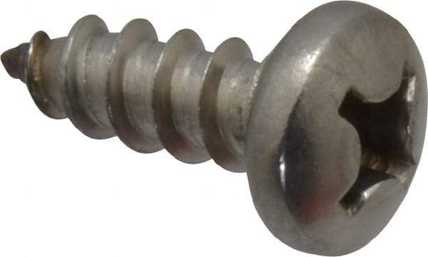 Value Collection - #12 Pan Head Phillips Sheet Metal Screw - Stainless Steel, 5/8" Length Under Head, Grade 18-8 - Americas Industrial Supply