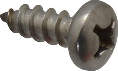 Value Collection - #12 Pan Head Phillips Sheet Metal Screw - Stainless Steel, 5/8" Length Under Head, Grade 18-8 - Americas Industrial Supply