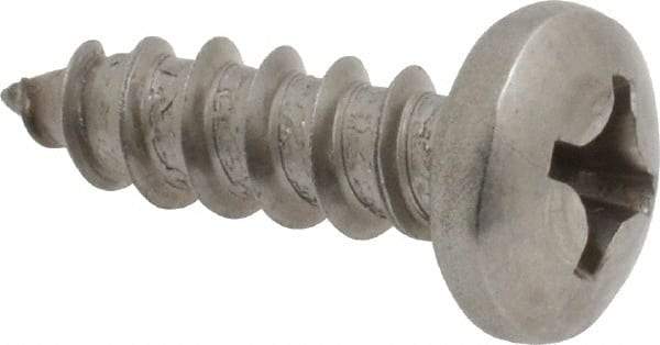 Value Collection - #12 Pan Head Phillips Sheet Metal Screw - Stainless Steel, 3/4" Length Under Head, Grade 18-8 - Americas Industrial Supply