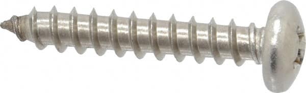 Value Collection - #12 Pan Head Phillips Sheet Metal Screw - Stainless Steel, 1-1/4" Length Under Head, Grade 18-8 - Americas Industrial Supply