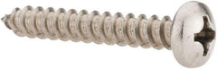 Value Collection - #12 Pan Head Phillips Sheet Metal Screw - Stainless Steel, 1-1/2" Length Under Head, Grade 18-8 - Americas Industrial Supply