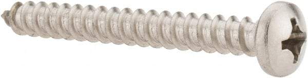 Value Collection - #12 Pan Head Phillips Sheet Metal Screw - Stainless Steel, 2" Length Under Head, Grade 18-8 - Americas Industrial Supply