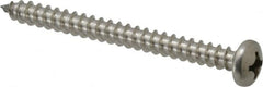 Value Collection - #12 Pan Head Phillips Sheet Metal Screw - Stainless Steel, 2-1/2" Length Under Head, Grade 18-8 - Americas Industrial Supply