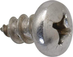 Value Collection - #14 Pan Head Phillips Sheet Metal Screw - Stainless Steel, 1/2" Length Under Head, Grade 18-8 - Americas Industrial Supply