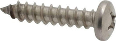Value Collection - #14 Pan Head Phillips Sheet Metal Screw - Stainless Steel, 1-1/4" Length Under Head, Grade 18-8 - Americas Industrial Supply