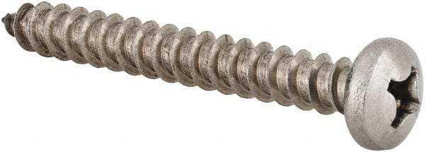 Value Collection - #14 Pan Head Phillips Sheet Metal Screw - Stainless Steel, 2" Length Under Head, Grade 18-8 - Americas Industrial Supply